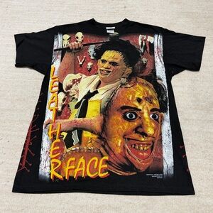 Backstock Co Leatherface AOP T-shirt Texas Chainsaw Massacre Movie Men's Large